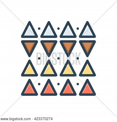 Color Illustration Icon For Discrepancies Shape Triangle Pattern  Opposite
