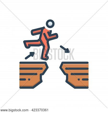 Color Illustration Icon For Difficulties Difference Distinction Disjunction