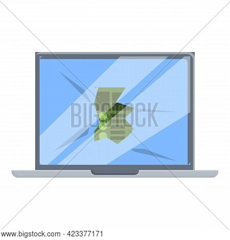Display Laptop Repair Icon. Cartoon Of Display Laptop Repair Vector Icon For Web Design Isolated On 