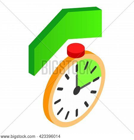 Time Up Icon. Isometric Illustration Of Time Up Vector Icon For Web