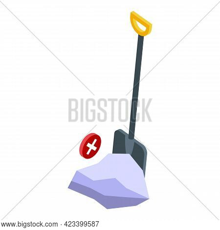 Shovel Rush Job Icon. Isometric Of Shovel Rush Job Vector Icon For Web Design Isolated On White Back