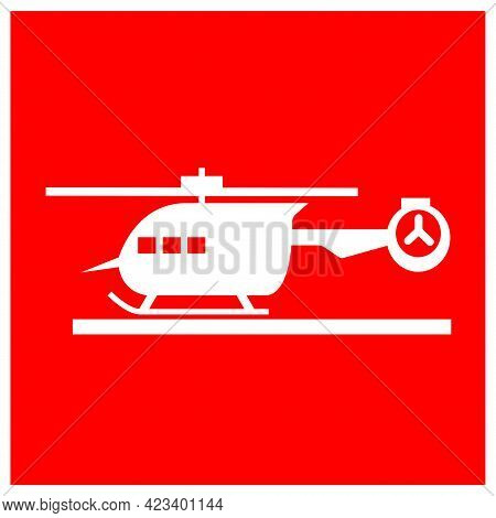 Helicopter Pad Symbol Sign, Vector Illustration, Isolate On White Background Label .eps10