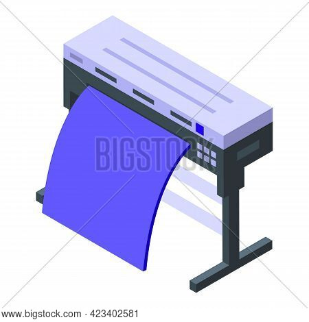 Plotter Digital Printing Icon. Isometric Of Plotter Digital Printing Vector Icon For Web Design Isol