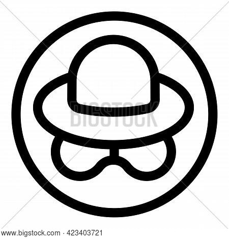 Anonymous Incognito Icon. Outline Anonymous Incognito Vector Icon For Web Design Isolated On White B