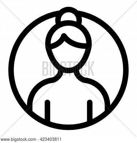 Anonymous Woman Icon. Outline Anonymous Woman Vector Icon For Web Design Isolated On White Backgroun