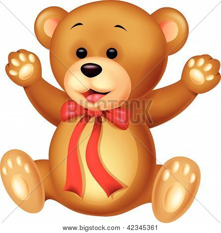 Mignon petit ourson cartoon