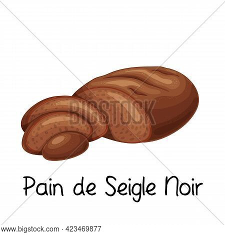 Pain De Seige Noir Bread Icon, French Bakery