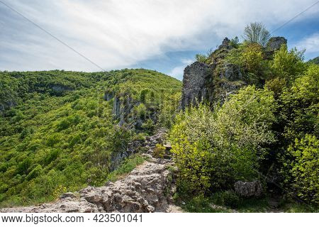 Remains Of Soko Grad Sokolac (falcon City) Medieval Fortress Near The City Of Sokobanja In Eastern S