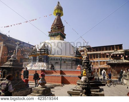 Kaathe Swayambhu Shree Gha Chaitya Miniature Replica Of Swayambhunath At Popular Place Tibetan Pilgr