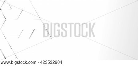 Abstract Modern White Triangle Background With Space For Text, 3d Rendering