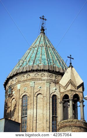 Churches And Domes Of Tbilisi, View To Historical Part Of The Capital Of Republic Of Georgia