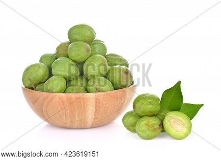 A Chebulic Myrobalans  Isolated On White Background