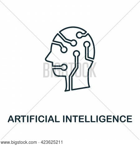 Artificial Intelligence Line Icon. Creative Outline Design From Artificial Intelligence Icons Collec
