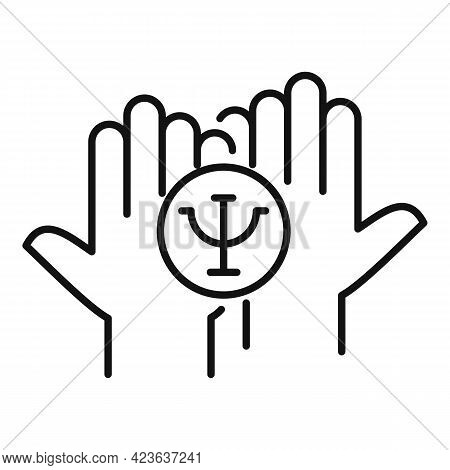 Psychological Assistance Icon. Outline Psychological Assistance Vector Icon For Web Design Isolated 
