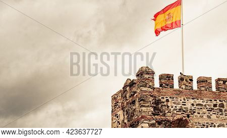 Sohail Castle In Fuengirola, Malaga Spain. Tourist Attraction, Place To Visit. Holidays On Costa Del