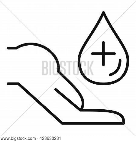 Deep Hydration Of Skin Icon. Outline Deep Hydration Of Skin Vector Icon For Web Design Isolated On W