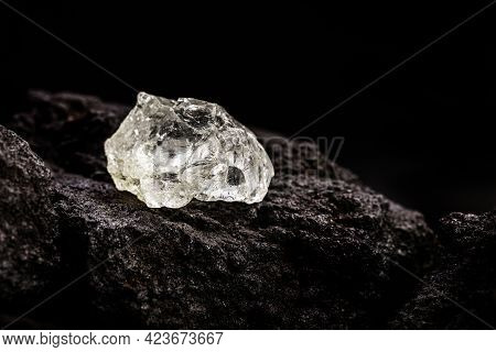 Diamond Mine With Rough Stones On Kimberlite Ore, Diamond Mining Concept