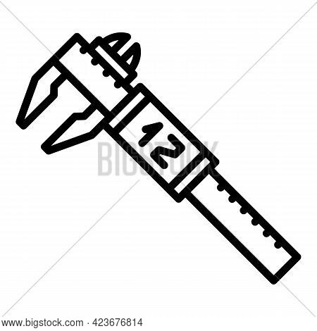 Digital Micrometer Object Icon. Outline Digital Micrometer Object Vector Icon For Web Design Isolate
