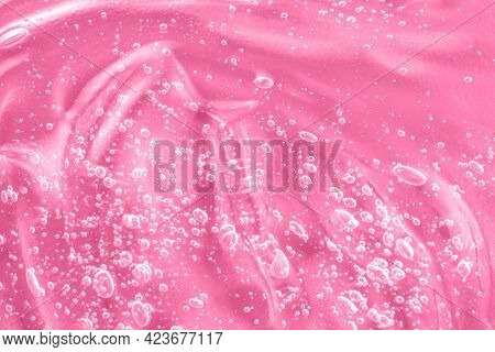 Pink Mask Smear Smudge. Gel Serum Liquid, Cream With Collagen And Retinol, Ceramide Sample. Hyaluron