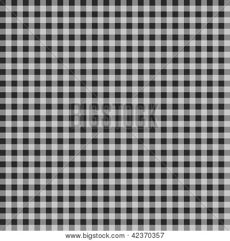 Saumaton kirjava Gingham kuvio - mustavalkoinen