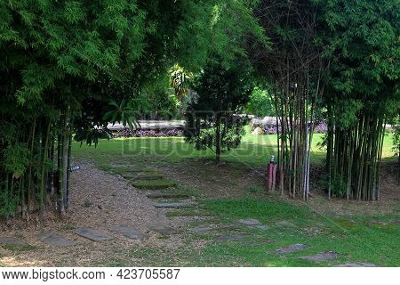 Pai, Thailand - August 13, 2016: A Beautiful Common Area Of Bulan Buri Resort In Pai Surrounded By B
