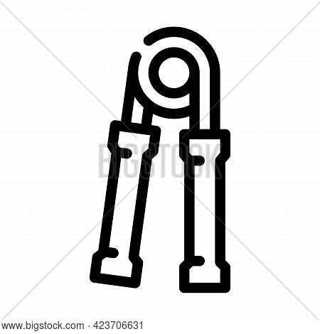 Carpal Expander Gym Equipment Line Icon Vector. Carpal Expander Gym Equipment Sign. Isolated Contour
