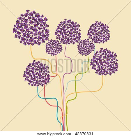 Primavera flores de trevo