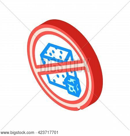 Sugar Free Canteen Mark Isometric Icon Vector. Sugar Free Canteen Mark Sign. Isolated Symbol Illustr