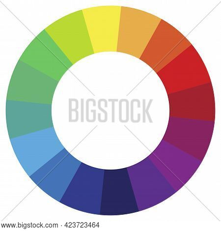 Colors Spectrum. Ink Painting Style. Vector Illustration. Stock Image.