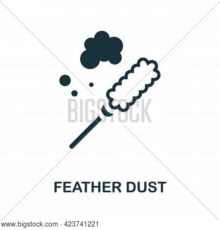 Feather Dust Icon. Monochrome Simple Element From Housekeeping Collection. Creative Feather Dust Ico