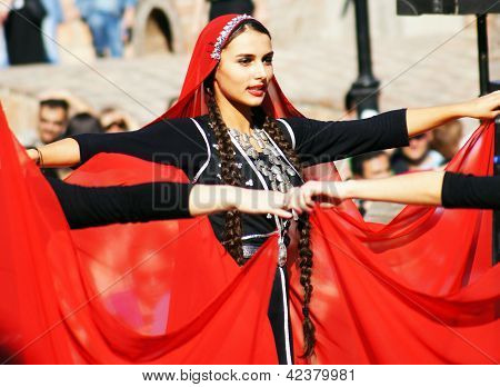 Tbilisi, Georgia - October 9: Participants Of Georgian Folk Autumn Festival - Tbilisoba, In Adjarian