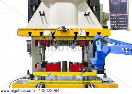 Automatic Hydraulic Press Stamping Machine And Press Mold Or Die Fixture With Robot Arm And Suction 