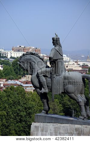 Churches And Domes Of Tbilisi, View To Historical Part Of The Capital Of Republic Of Georgia