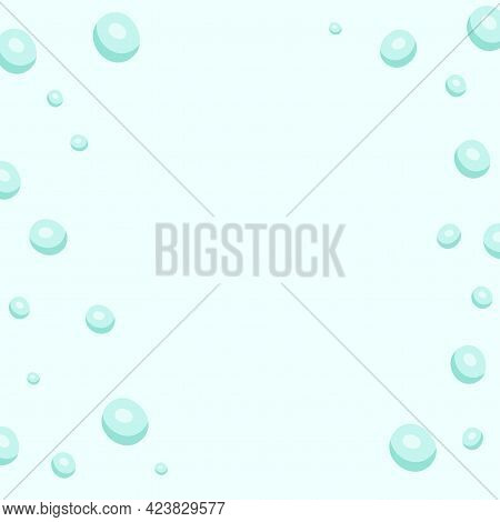 Frame From Soap Bubbles. Vector Illustration Cartoon