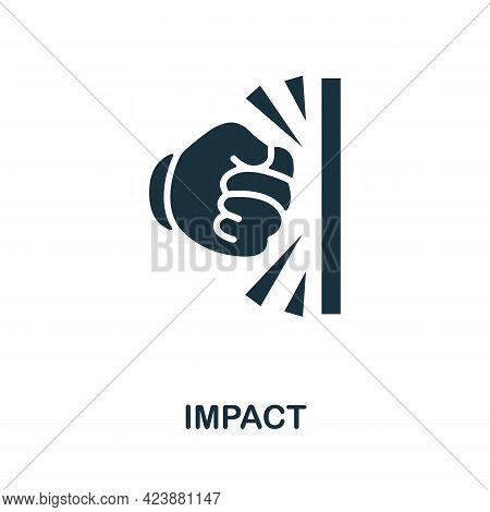 Impact Icon. Simple Creative Element. Filled Monochrome Impact Icon For Templates, Infographics And 