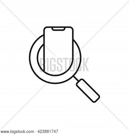 Mobile Phone with Search icon. Mobile Phone Search icon. Mobile Phone icon. Phone icon. Mobile Phone vector. Phone vector. Mobile Phone with Search icon vector. Mobile Phone with Search icon vector design for web icon, logo, sign, symbol, app