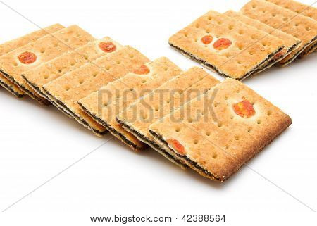 2 Stacks Keksen mit Trauben-Füllung