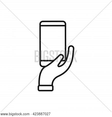 Mobile Phone with Hand icon. Mobile Phone icon. Phone icon. Mobile Phone vector. Mobile icon. Phone vector. Mobile Phone with Hand icon vector. Mobile Phone symbol. Mobile Phone with Hand icon vector design for web icon, logo, sign, symbol, app