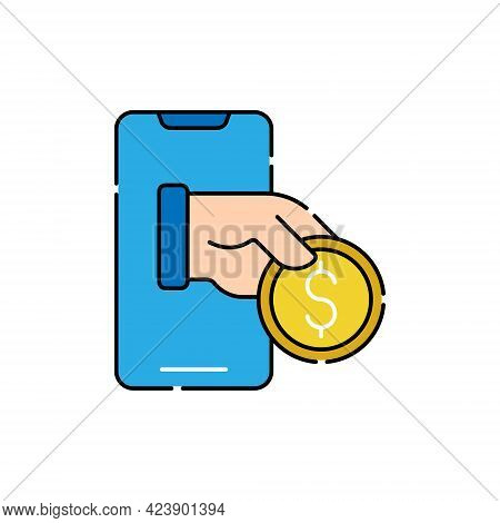 Mobile Payment icon. Digital Mobile Payment icon. Mobile Payment icon Vector. Mobile Payment vector. Mobile Payment Security and Safety icon vector design concept for Online Shopping, Finance, and Mobile Banking website, symbol, sign, App UI