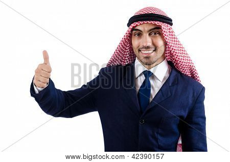 Arabské podnikatel izolovaných na bílém