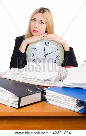 Donna sotto stree da troppo lavoro