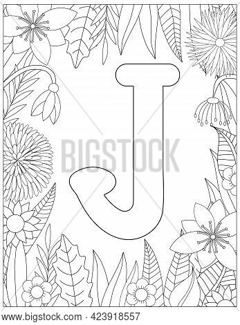 Letter J Coloring Vector & Photo (Free Trial) | Bigstock