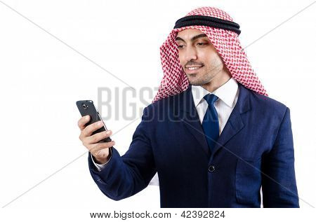 Arabské podnikatel izolovaných na bílém