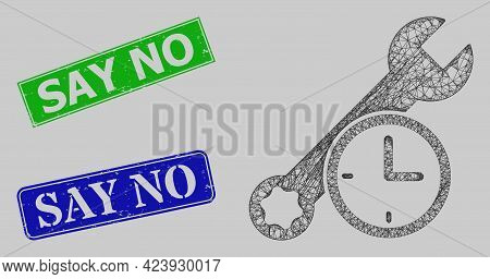 Carcass Crossing Mesh Repair Time Model, And Say No Blue And Green Rectangular Textured Stamp Seals.