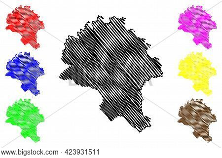 Boone County, State Of West Virginia (u.s. County, United States Of America, Usa, U.s., Us) Map Vect