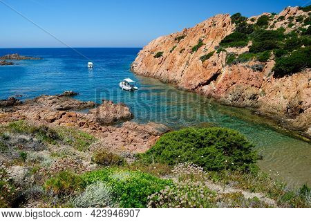 View Of Cala Falza Beach, Near Punta Canneddi
