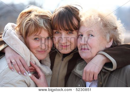 Grandmother, Daughter And Grand Daughter
