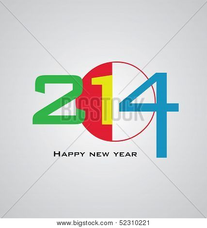 Happy New Year 2014 - Illustration