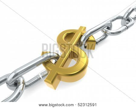 Dollar chain gold
