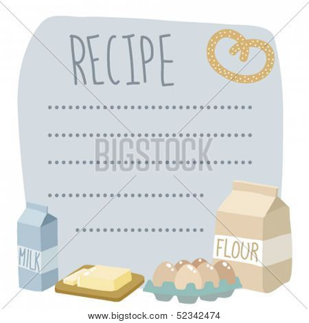 vector recipe card